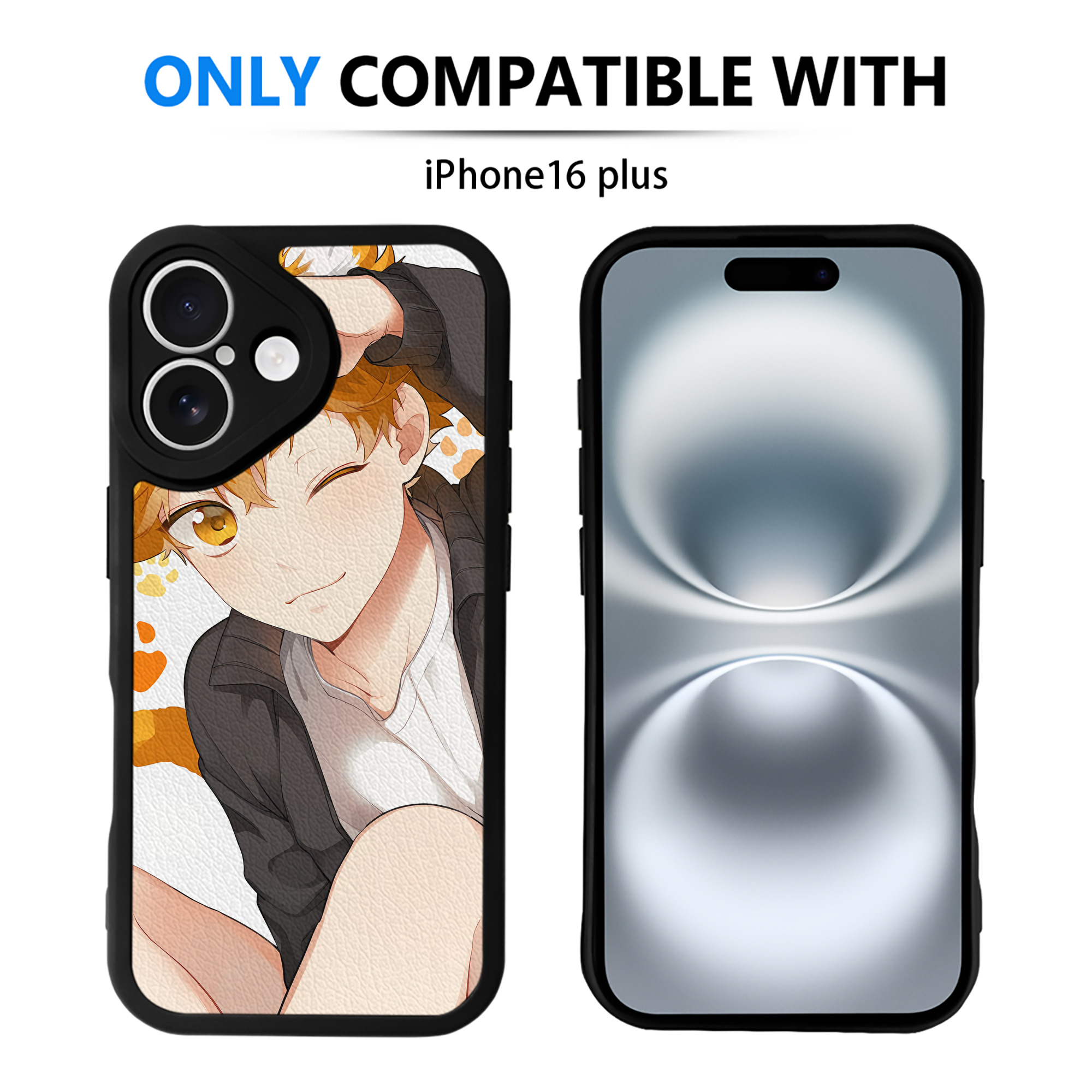 （画像用） ハイキュー!! Haikyu!! 【iPhone 16シリーズ対応】シリコンスマホケース（レザー調） 材質：シリコン